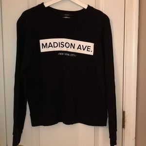 madison ave black pullover